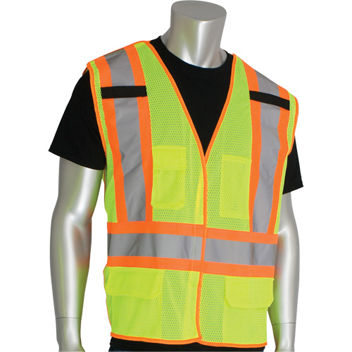 Dynamic Pip&reg; High Visibility Breakaway Vest, High Visibility Lime-Yellow, X-Large, Polyester Fastek
