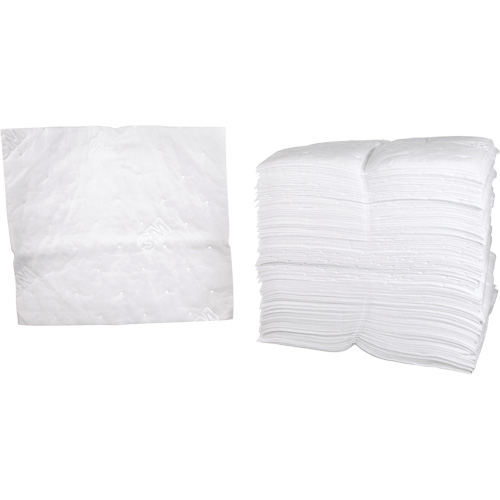 Feuilles absorbantes p&eacute;trochimiques, Huile seulement, 19" x 17", 38,7 gal. d'absorption Fastek