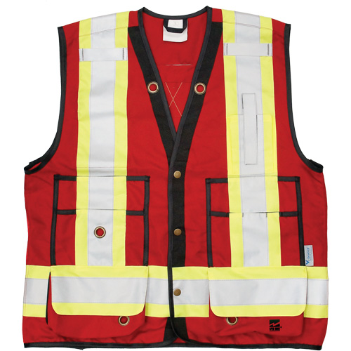 Open Road&reg; Surveyor Vest, Red, Large, Polyester Fastek
