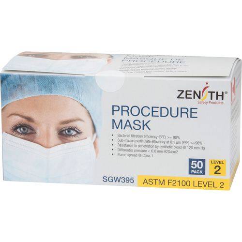 Disposable Procedure Face Masks, ASTM F2100 Level 2, Class 1 Fastek