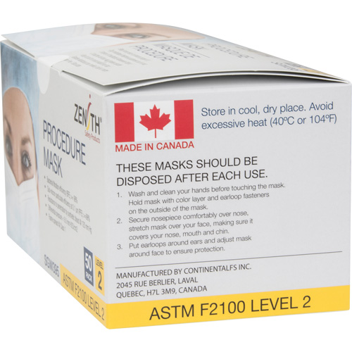 Disposable Procedure Face Masks, ASTM F2100 Level 2, Class 1 Fastek