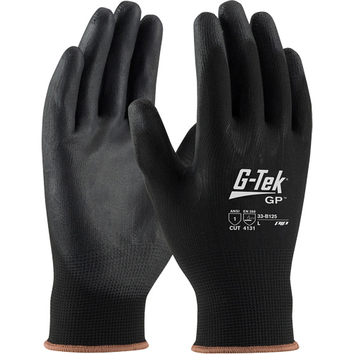 G-Tek&reg; GP Coated Gloves, Small, Polyurethane Coating, 13 Gauge, Nylon Shell Fastek