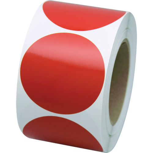 Formes de marquage, Cercle, 3" lo x 3" la, Rouge, Vinyle Fastek
