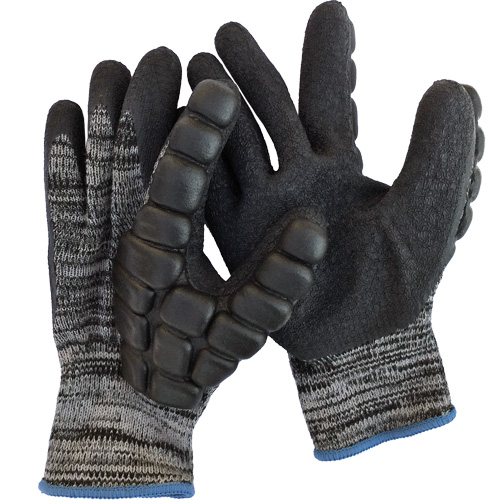 Gants antichocs enduits pour le martelage, 8/Moyen, Paume en Synth&eacute;tique, Poignet &eacute;lastique Fastek