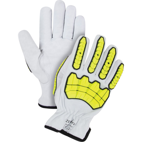 Impact & Cut Resistant Gloves, Small, Goatskin Palm, Driver Cuff Fastek