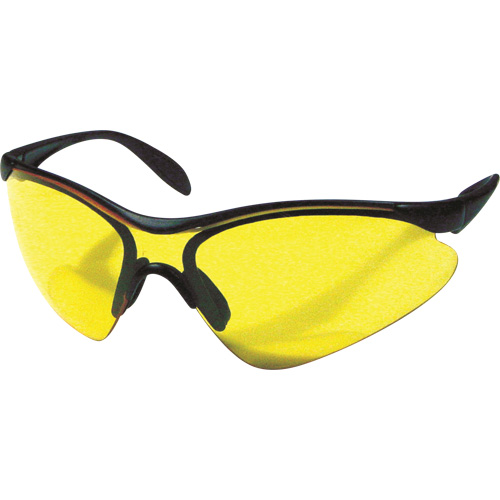 Lunettes de s&eacute;curit&eacute; Miranda, Lentille Jaune, Anti-&eacute;gratignures, R&eacute;pond ou surpasse la norme CSA Z94.3 Fastek