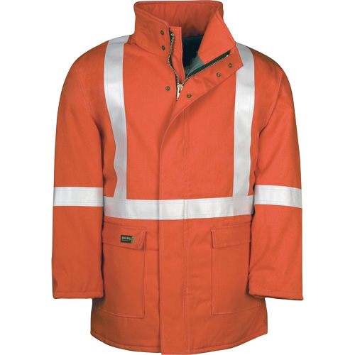 Westex UltraSoft&reg; AllOut Quilt Lined Winter Parka with Reflective Stripes, Medium (Tall), High Visibility Orange, 46 cal/cm² Fastek