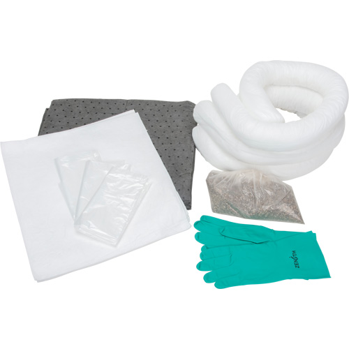 Spill Kit, Oil Only/Universal, Bag, 10 US gal. Absorbancy Fastek