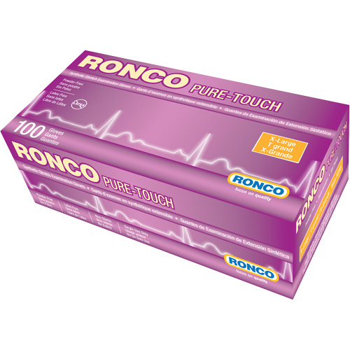 Gant dexamen synth&eacute;tique extensible Pure-Touch, T-Grand, Vinyle, 5 mils, Sans poudre, Blanc, Classe 2 Fastek