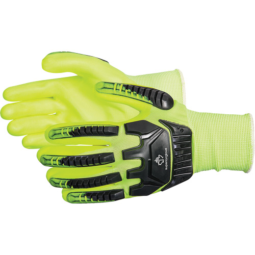 Dexterity&reg; Anti-Impact High-Visibility Gloves, Small, Foam Nitrile Palm, Elastic Cuff Fastek