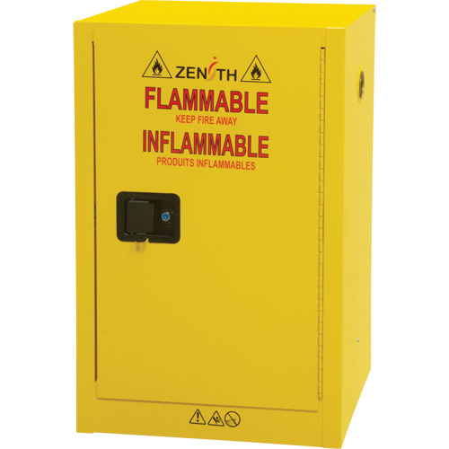 Flammable Aerosol Storage Cabinet, 12 gal., 1 Door, 23" W x 35" H x 18" D Fastek