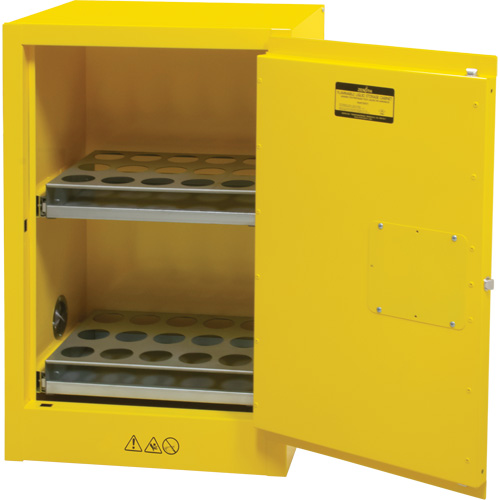 Flammable Aerosol Storage Cabinet, 12 gal., 1 Door, 23" W x 35" H x 18" D Fastek