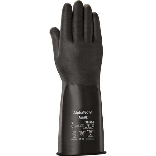 Gants AlphaTec 38-514, Taille 7, 14" lo, Caoutchouc butyle, 14 mils Fastek