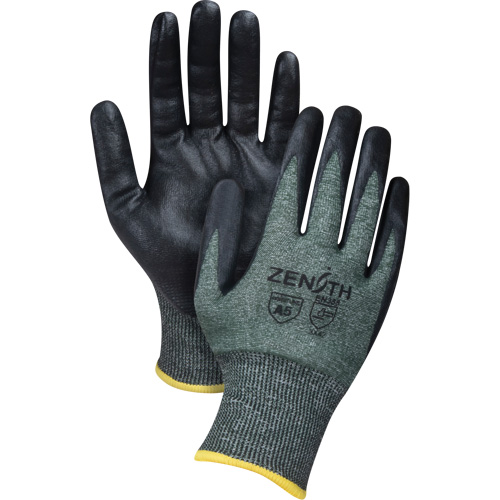 Gants l&eacute;gers et haute dext&eacute;rit&eacute; r&eacute;sistants &agrave; la coupe, Taille Moyen, Calibre 18, Rev&ecirc;tement Mousse de nitrile, Enveloppe en Nylon/PEHP/Spandex, ASTM ANSI niveau A5 Fastek