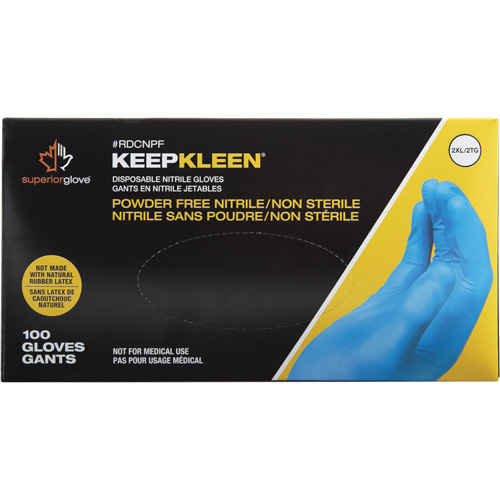 KeepKleen&reg; Disposable Glove, Small, Nitrile, 2.8-mil, Powder-Free, Blue Fastek