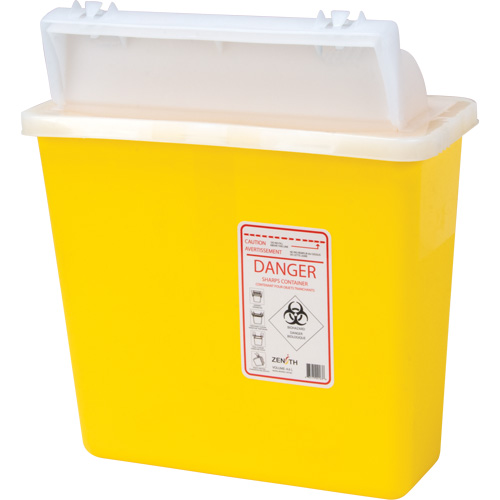 Contenant pour objets pointus et tranchants, Capacit&eacute; de 4,6 L Fastek