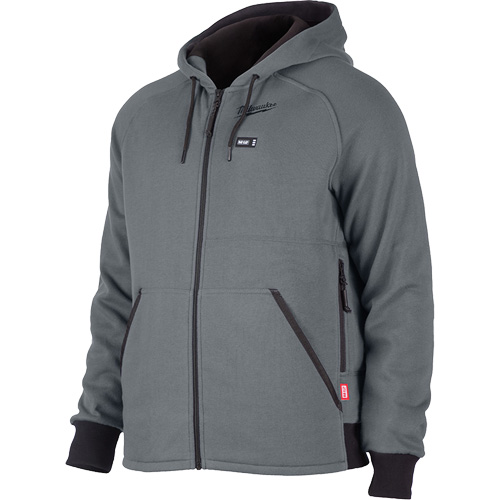 M12 Heated Hoodie Kit, Men's, 2X-Large, Grey, Polyester Fastek