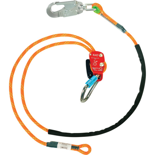 RAD Adjustable Rope Safety Lanyard, 1 Legs, 6', CSA Class F Fastek