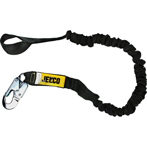 Arc Flash Shock Absorbing Lanyard, 6', Locking Snap Hook Center, Choke-Off Loop Leg Ends, Nylon Fastek