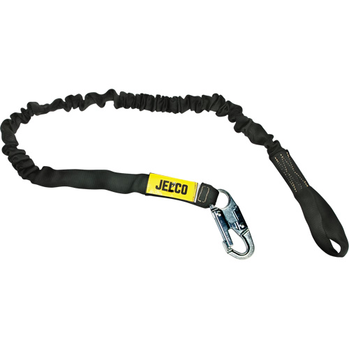 Arc Flash Shock Absorbing Lanyard, 6', Locking Snap Hook Center, Choke-Off Loop Leg Ends, Nylon Fastek
