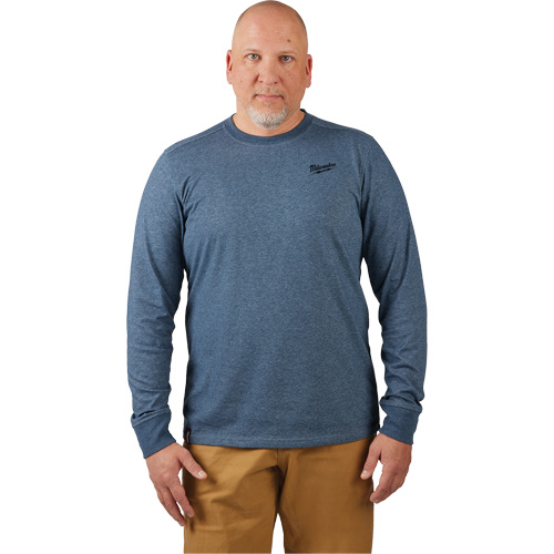 Hybrid Work Tee Shirt, Men's, Small, Blue Fastek