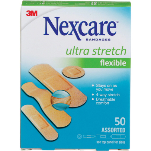 Nexcare Ultra Stretch Bandages, Assorted, Plastic, Non-Sterile Fastek