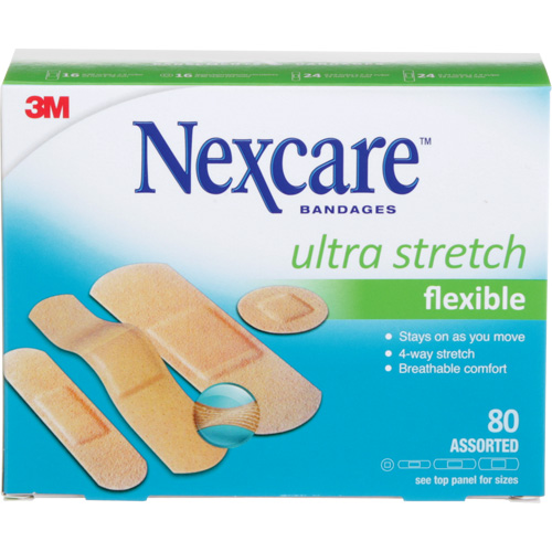Nexcare Ultra Stretch Bandages, Assorted, Plastic, Non-Sterile Fastek