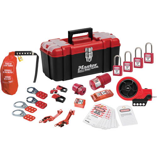 Premier Lockout Kit with Zenex Thermoplastic Locks, Electrical Kit, 21 Components Fastek