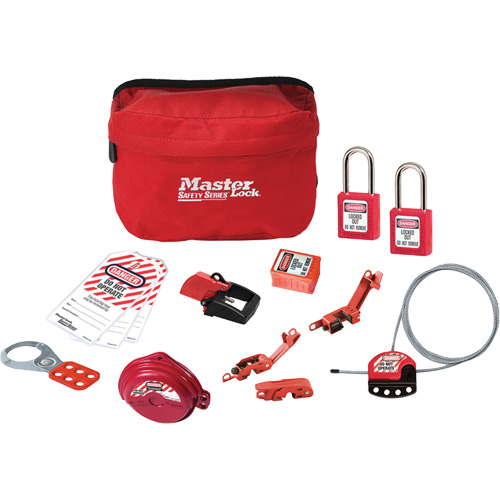 Standard Lockout Kit with Zenex Thermoplastic Locks, Electrical/Valve Kit, 14 Components Fastek