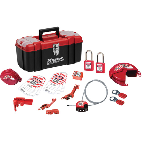Basic Lockout Kit with Zenex Thermoplastic Locks, Electrical/Valve Kit, 19 Components Fastek