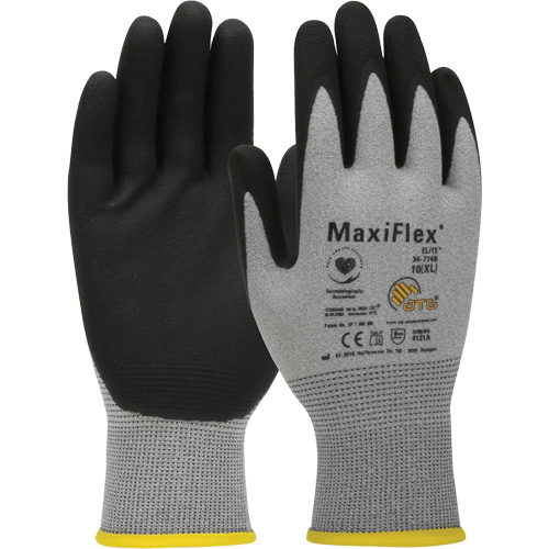 ATG MaxiFlex&reg; Elite Ultra Lightweight Touchscreen Compatible Gloves, Large, Nitrile Coating, 18 Gauge, Nylon Shell Fastek