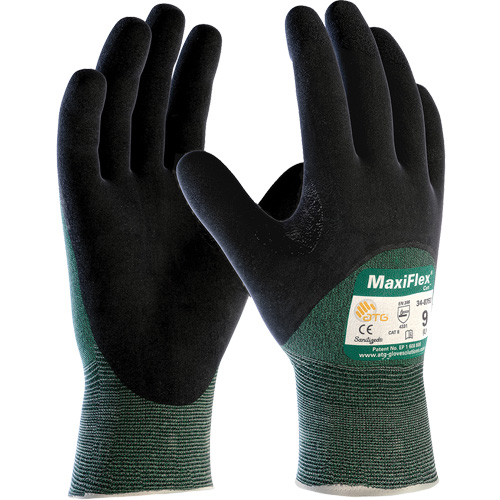 Gants sans coutures r&eacute;sistant aux coupures ATG MaxiFlex Cut, Taille Grand, Calibre 15, Rev&ecirc;tement Nitrile, Enveloppe en Fil technique, ASTM ANSI niveau A2/EN 388 niveau 3/EN 388 niveau B Fastek