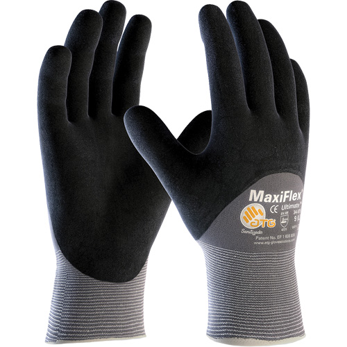 ATG MaxiFlex&reg; Ultimate Touchscreen Compatible Gloves, Large, Nitrile Coating, 15 Gauge, Nylon/Elastane Shell Fastek