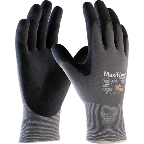 Gants compatibles avec les &eacute;crans tactiles ATG MaxiFlex Ultimate AD-APT, T-petit, R&ecirc;vetement Nitrile, Calibre 15, Enveloppe en Nylon/&eacute;lasthanne Fastek