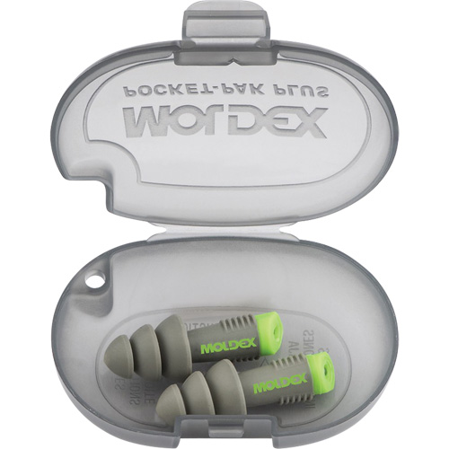 Bouchons d'oreilles r&eacute;utilisables Alphas, Sans cordon, Vrac - &eacute;tui en plastique, 27 dB NRR, Taille unique Fastek