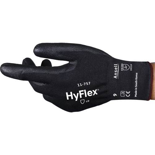 HyFlex&reg; 11-757 Cut-Resistant Gloves, Size 6, 18 Gauge, Polyurethane Coated, Intercept Shell, ASTM ANSI Level A7/EN 388 Level F Fastek