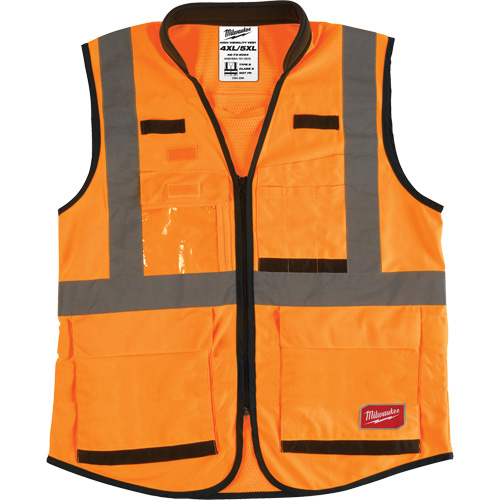 Veste de s&eacute;curit&eacute; haute performance, Orange haute visibilit&eacute;, 4T-Grand/5T-Grand Fastek