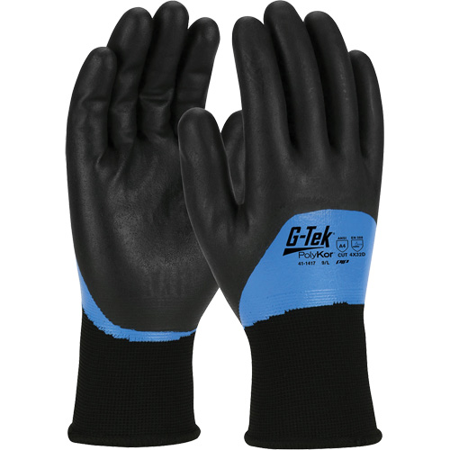 G-Tek&reg; PolyKor&reg; Insulated Cut-Resistant Glove, Size Small, 15 Gauge, Nitrile Coated, Engineered Yarn Shell, ANSI/ISEA 105 Level 4 Fastek