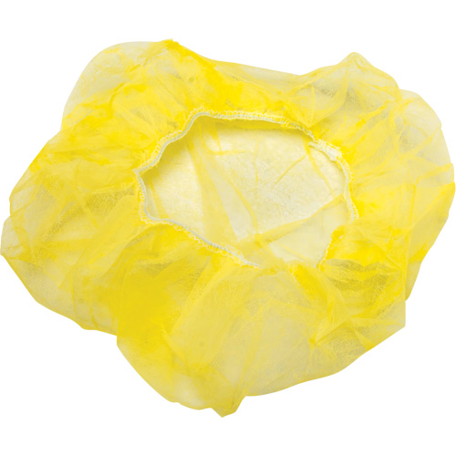 Bouffant Caps, Polypropylene, 21", Yellow Fastek