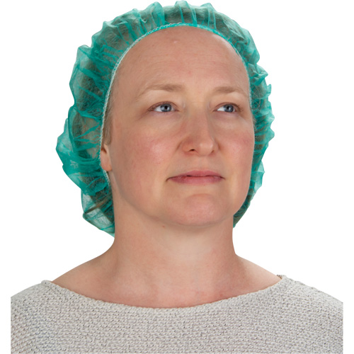 Bonnets bouffants, Polypropyl&egrave;ne, 21", Vert Fastek