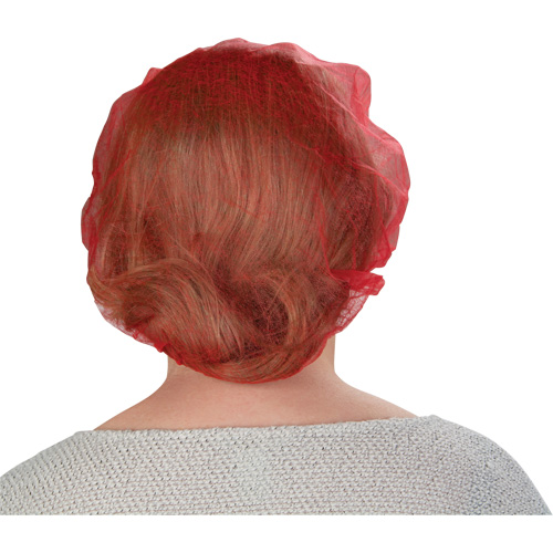 Bonnets bouffants, Polypropyl&egrave;ne, 24", Rouge Fastek