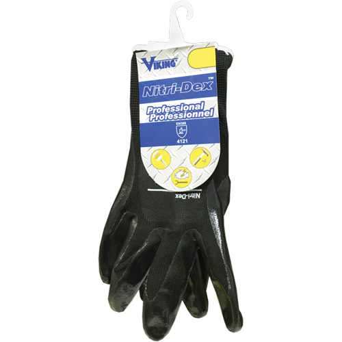 Nitri-Dex Work Gloves, Size 7, Nitrile Coated, Polyester Shell, EN 388 Level 1 Fastek