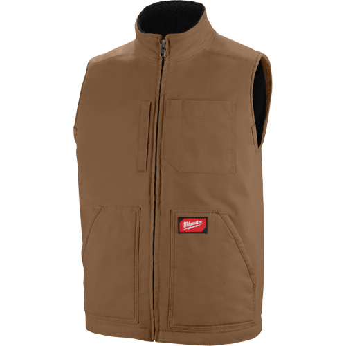 Heavy-Duty Sherpa-Lined Vest, Men's, Small, Brown Fastek