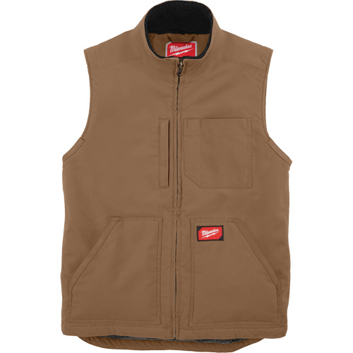 Heavy-Duty Sherpa-Lined Vest, Men's, Small, Brown Fastek