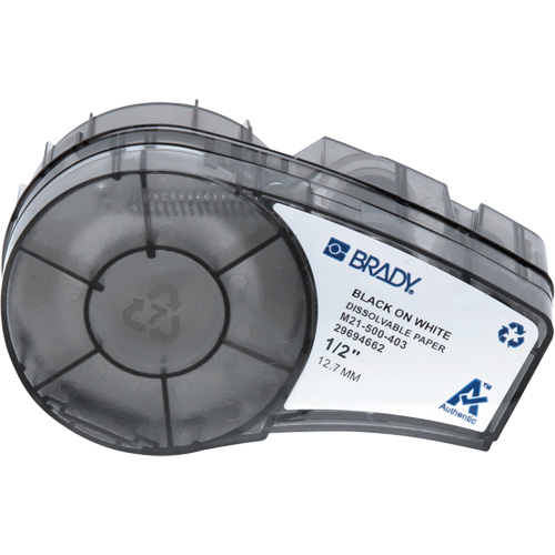 Water Soluble Labels with Ribbon, Black Fastek