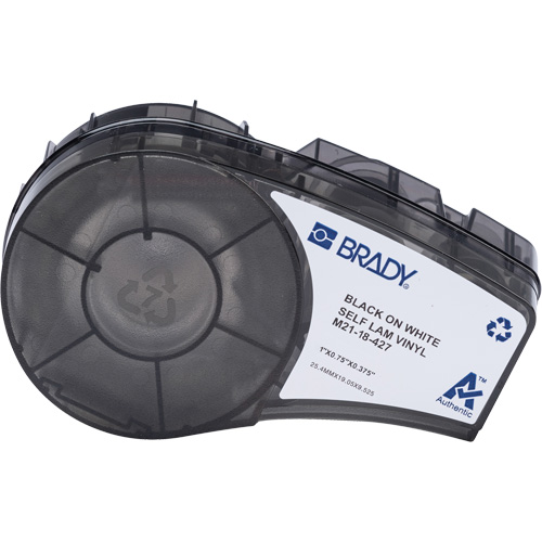 Self-Laminating Wrap Around Labels with Ribbon, Black Fastek