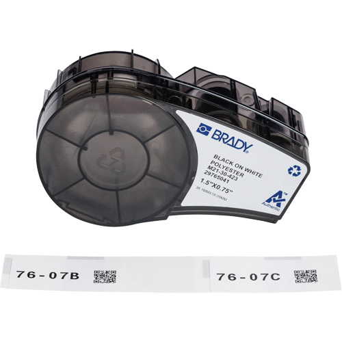 Harsh Environment Multi-Purpose Labels with Ribbon, Black Fastek