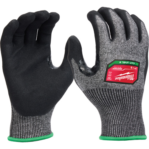 Gants enduits par trempage &agrave; dext&eacute;rit&eacute; &eacute;lev&eacute;e, Taille Petit, Calibre 18, Rev&ecirc;tement Nitrile, Enveloppe en Poly&eacute;thyl&egrave;ne, ASTM ANSI niveau A6/EN 388 niveau F Fastek