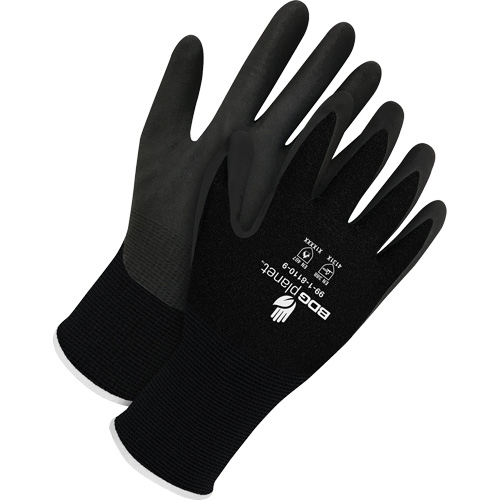 Gants enduits BDG Planet, 2T-petit/5, R&ecirc;vetement Mousse de nitrile, Calibre 15, Enveloppe en Nylon/Spand Fastek
