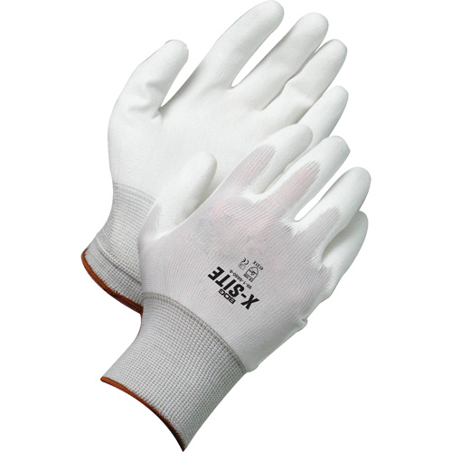 X-Site Coated Gloves, 6/X-Small, Polyurethane Coating, Nylon Shell Fastek